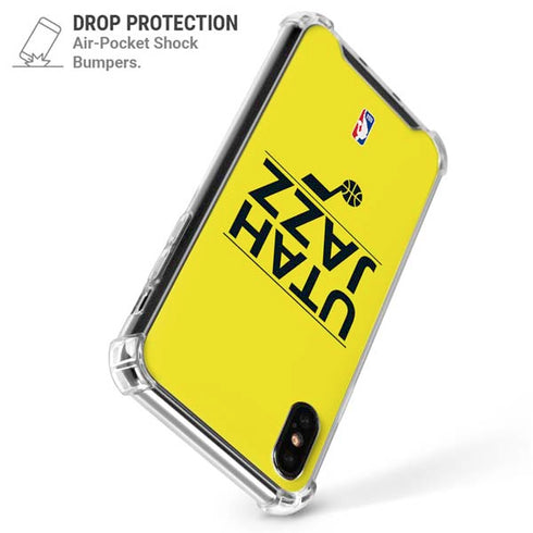 NBA Utah Jazz Standard - Yellow iPhone XS Max Clear Case